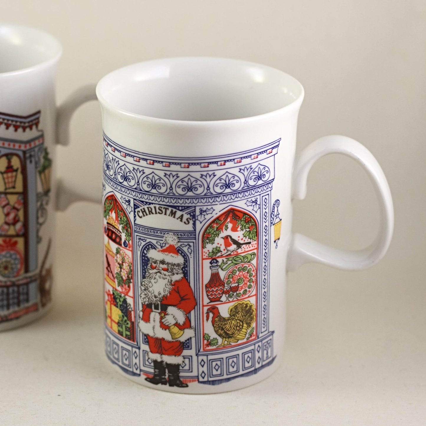 DUNOON SUE SCULLARD Mug Christmas Santa Bell Ringer