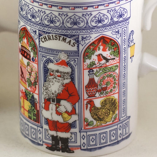 DUNOON SUE SCULLARD Mug Christmas Santa Bell Ringer
