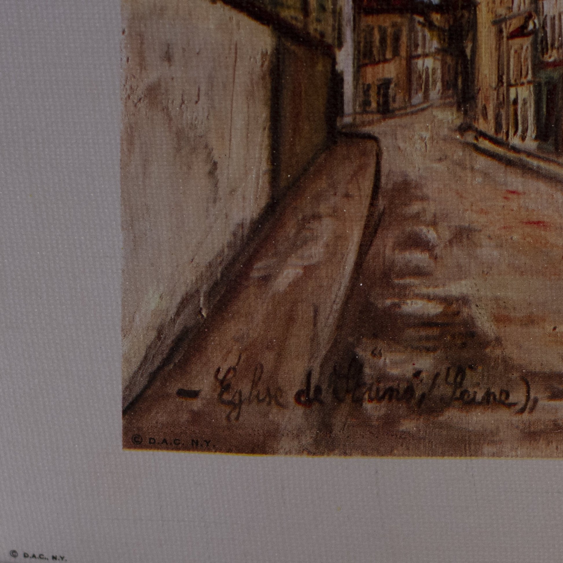 Eglise de Strins Lithograph Print on Canvas by Maurice Utrillo