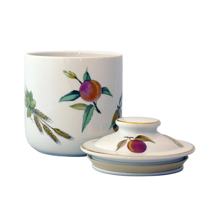 EVESHAM GOLD Medium Canister with Lid with Vegetable & Fruit Sprays