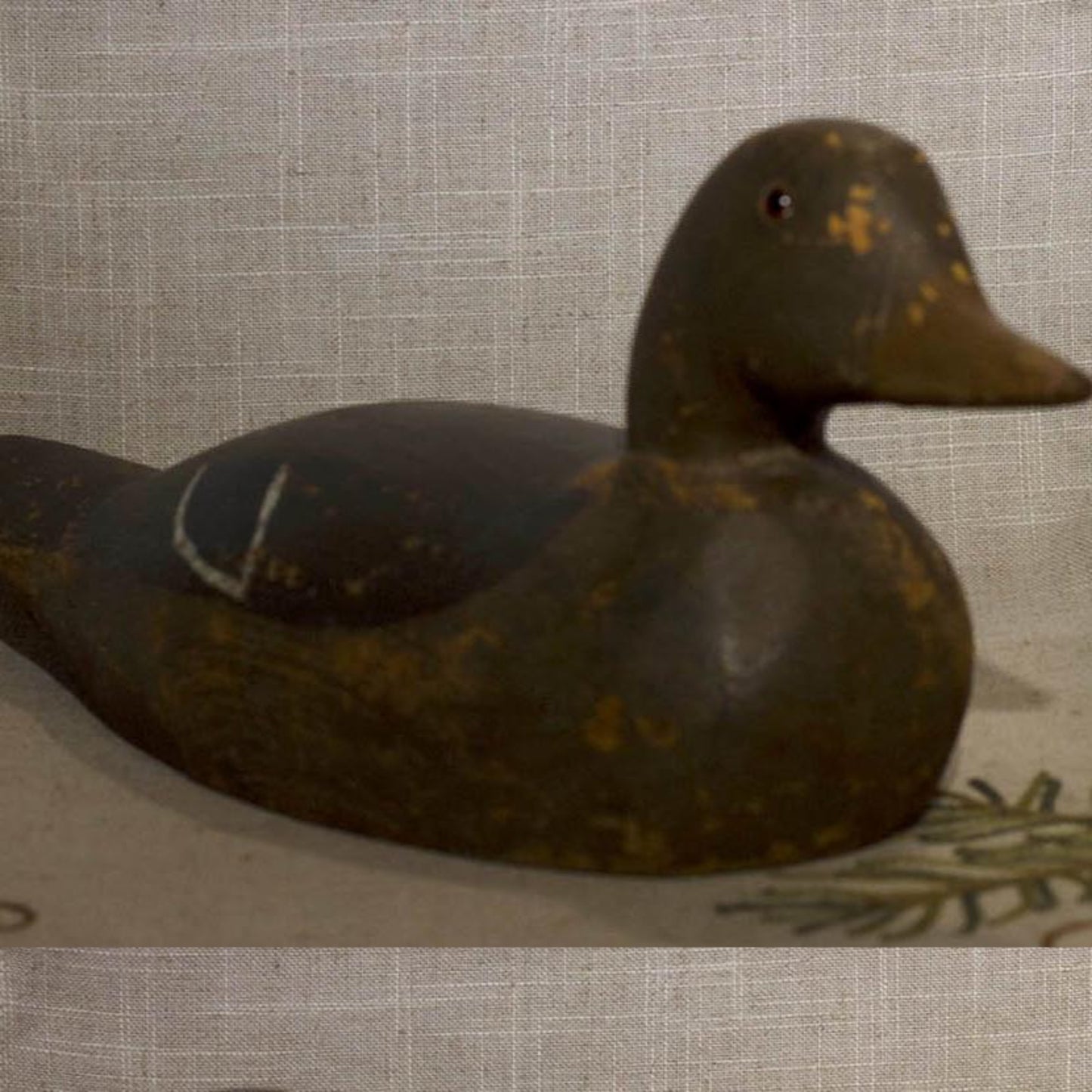 Lathe-Turned WOODEN MALLARD DUCK DECOY Pair Pascagoula Decoy Company Circa 1940s