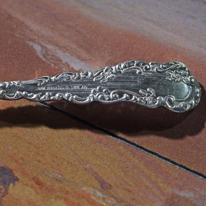 FLORIDA SILVER PLATE TEASPOONS by William Rogers and Son Set of Six (6)