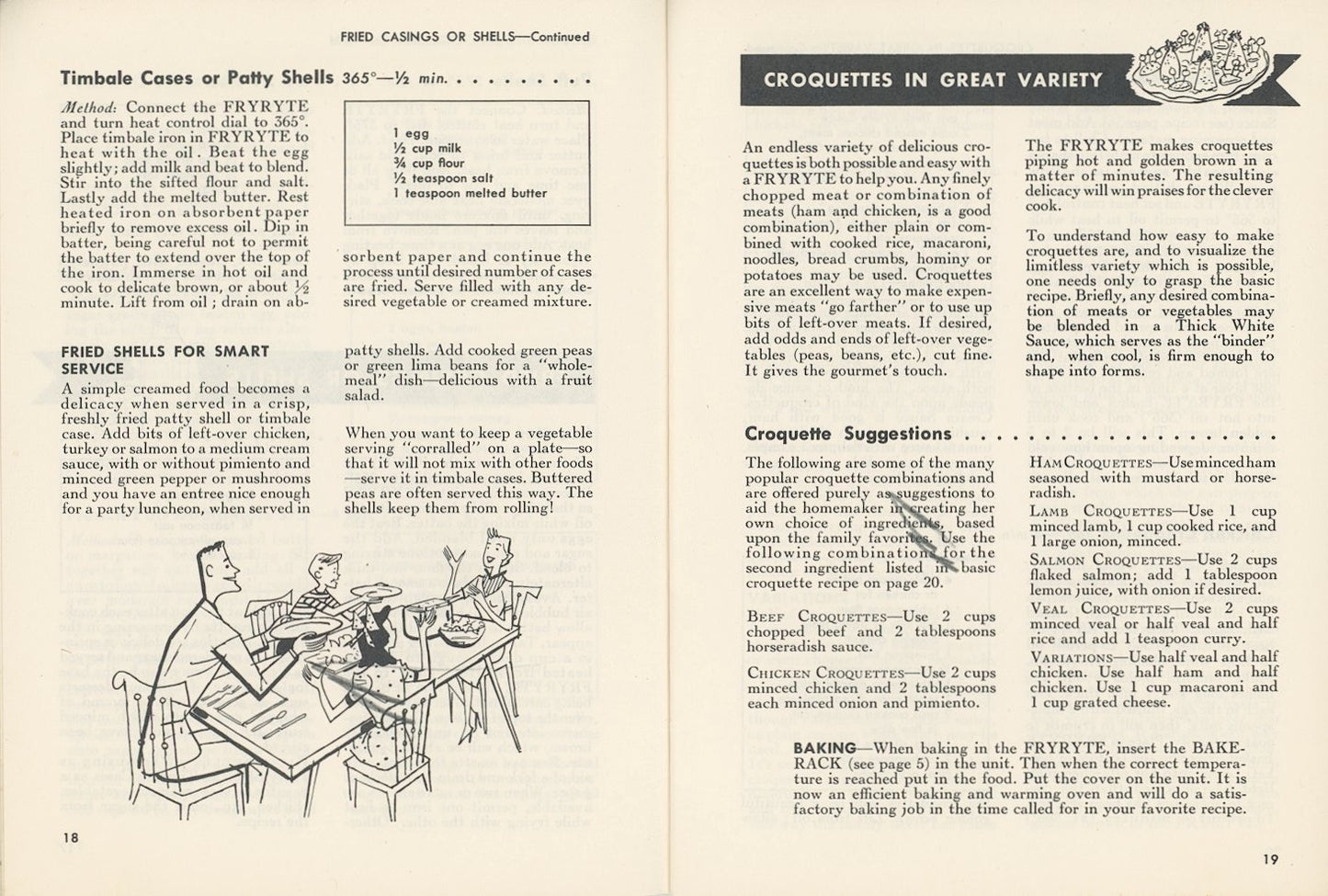 OVER 100 RECIPES FOR TASTE-TEMPTING DEEP FRIED FOODS Booklet Published by Dulane Fryryte Circa 1953