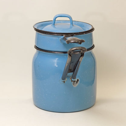 GRANITE WARE DOUBLE BOILER Gorgeous Robin Egg Blue with White Specks