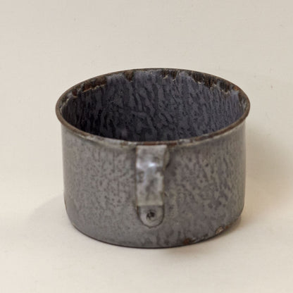 GRANITE WARE CHILD'S CUP with Mottled Gray Enamel