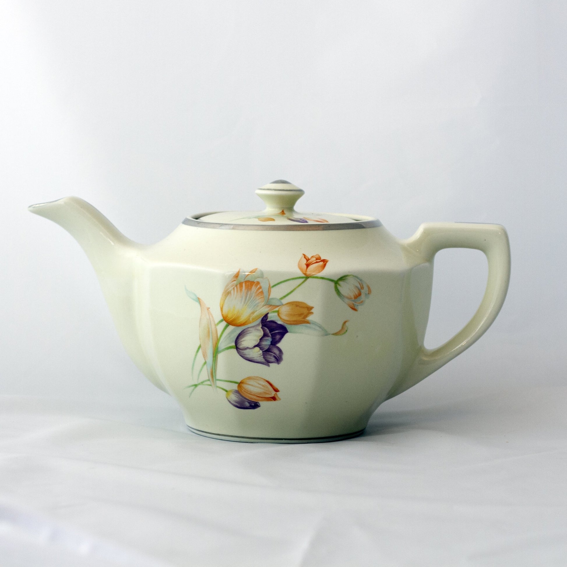 Cute Mid Mod Porcelain Tea Pot 