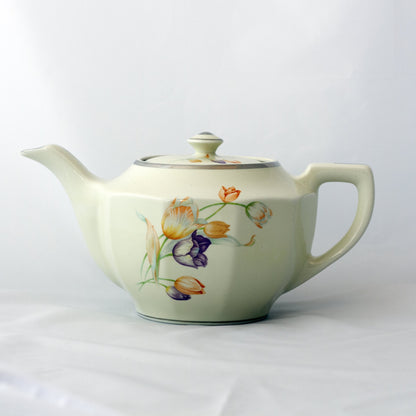 Mid-Century Hall China Tulip Pattern Coffee Pot "Perk" Discontinued Circa 1940s