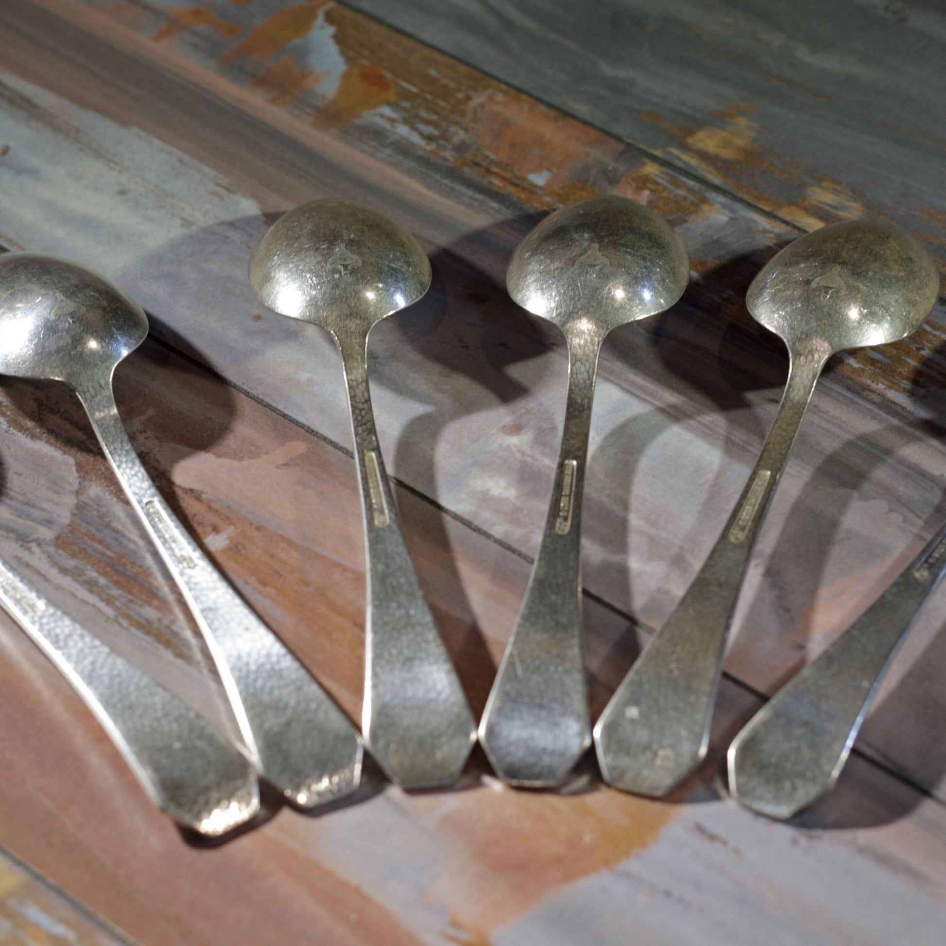 HERALDIC SILVER PLATE SERVING SPOONS by Rogers Brothers Set of Six (6)