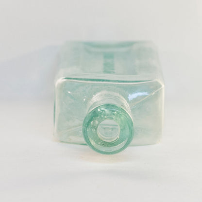 HOOD'S SARSAPARILLA APOTHECARIES Aqua Glass Bottle Lowell Massachusetts Circa 1878 - 1922
