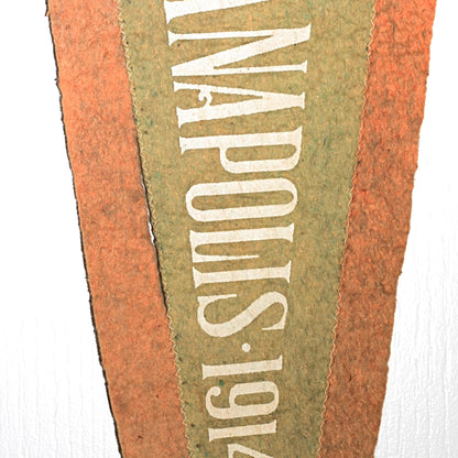 1914 INDIANAPOLIS 500 RACE PENNANT 500-Mile Auto Race Original Felt Flag Souvenir