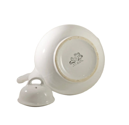 J & G Meakin White Ironstone Teapot Circa Pre-1890 (5)