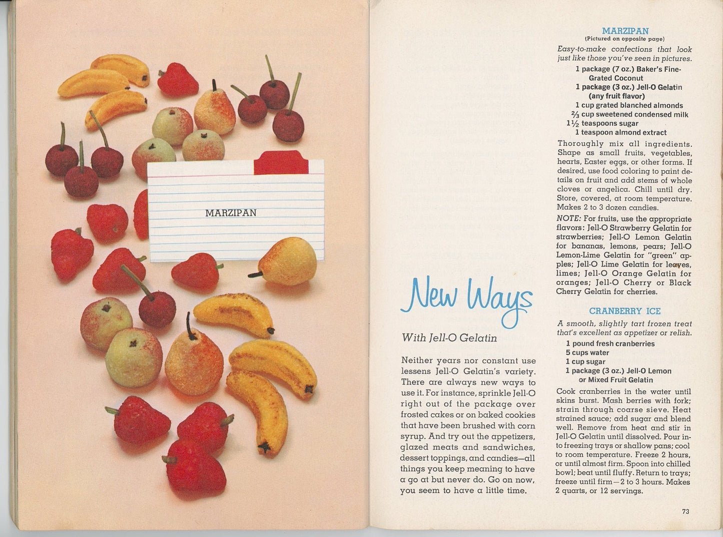 JOYS OF JELL-O Vintage Recipe Booklet Produced by General Foods Circa 1961