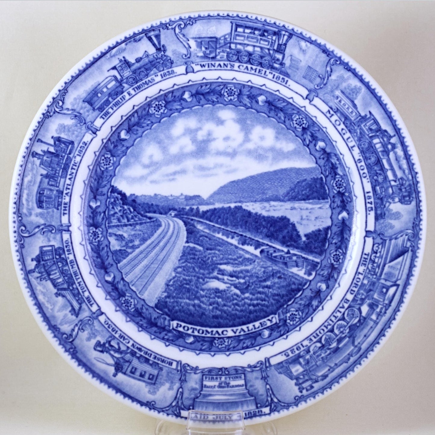 LAMBERTON CHINA RAILROAD CHINA Baltimore & Ohio Centenary Pattern Potomac Valley 