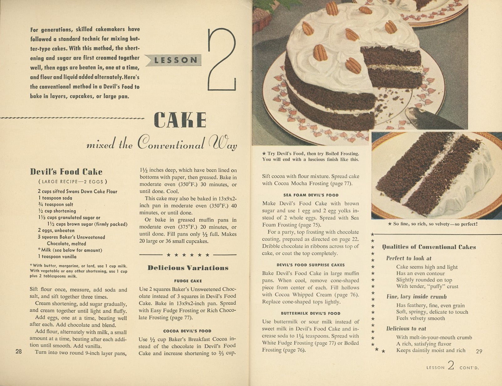 LEARN TO BAKE...YOU'LL LOVE IT Vintage Recipe Booklet Circa 1947