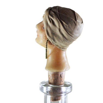 FRENCH MANNEQUIN HEAD Bottle Stopper Art Deco Circa 1920s RARE