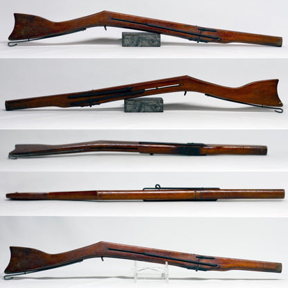Carabine à air comprimé ancienne en bois CHICAGO AIR RIFLE Brevet MARKHAM, vers 1886 à 1895