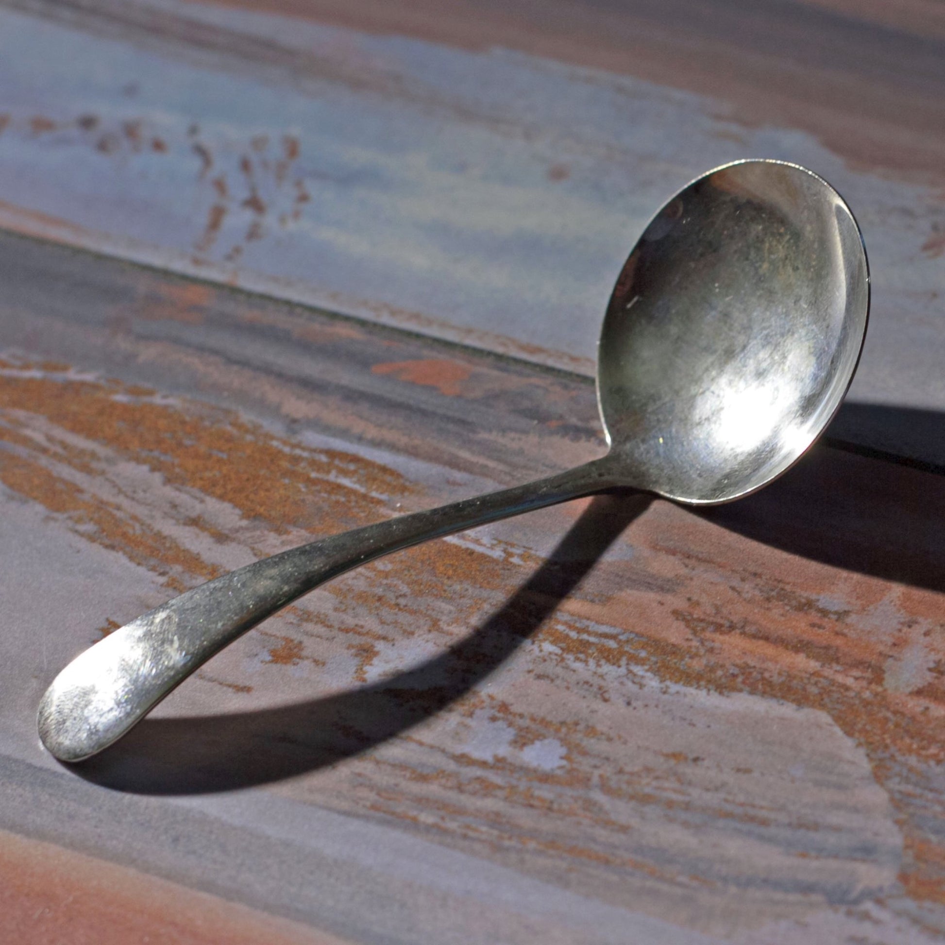 SILVER PLATE MAYONNAISE LADLE Mid-Century Modern Gentry Pattern Made in England