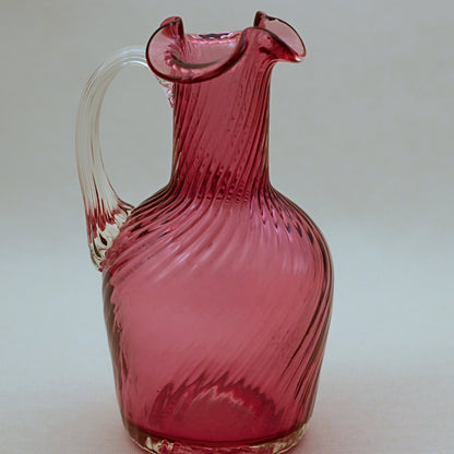 PILGRIM CRANBERRY GLASS Small Claret Jug -  Atlanta Collection 