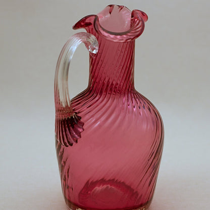 PILGRIM CRANBERRY GLASS Small Claret Jug -  Atlanta Collection 