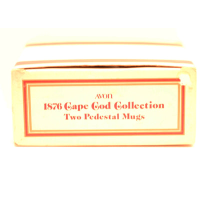 CAPE COD 1876 COLLECTION By Avon Irish Coffee Pedestal Mugs Set of Two (2)