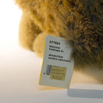 Lifesize STEIFF MÜMMEL RABBIT 077654 Circa 1980s with Original Price Tag
