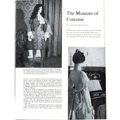 Complete 1956 set of Coming Events in Britain magazines. Vintage British travel publication with color photography, cultural articles, and mid-century appeal. Museum of Costume