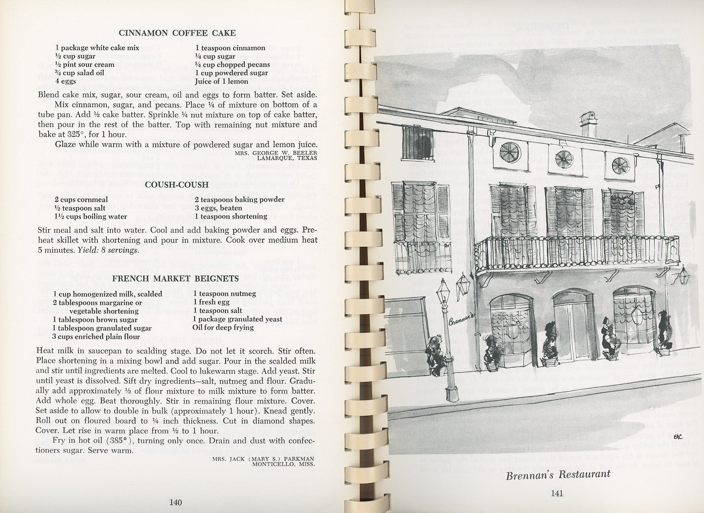 RECIPES AND REMINISCENCES OF NEW ORLEANS | Parents Club of Ursurline Academy | Southern Living Hall of Fame Winner | Copyright 1971