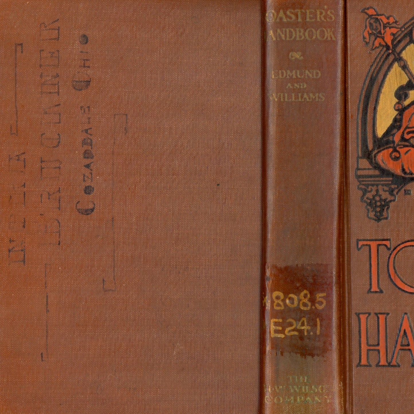 TOASTER'S HANDBOOK: Jokes, Stories & Quotations 1923 ©1916