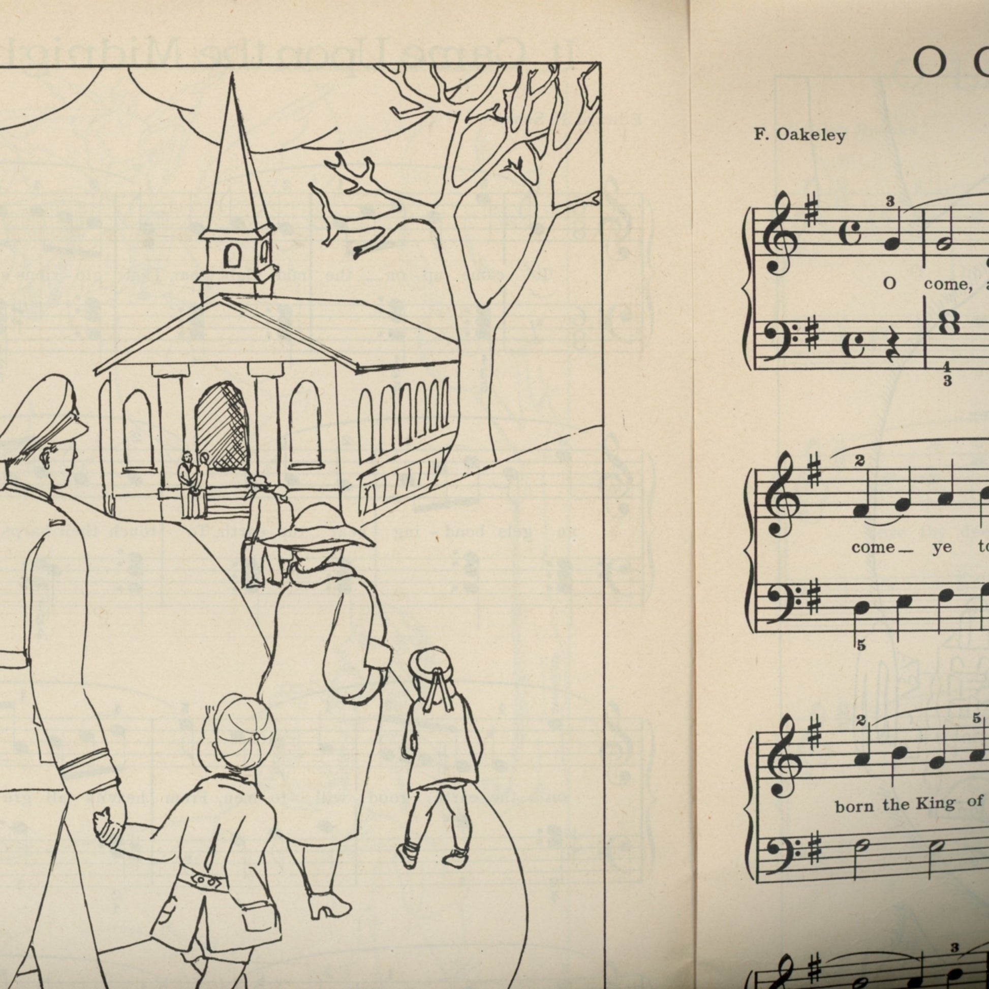 CHRISTMAS CAROLS for Tiny Tots Sheet Music Willis Music Copyright 1944
