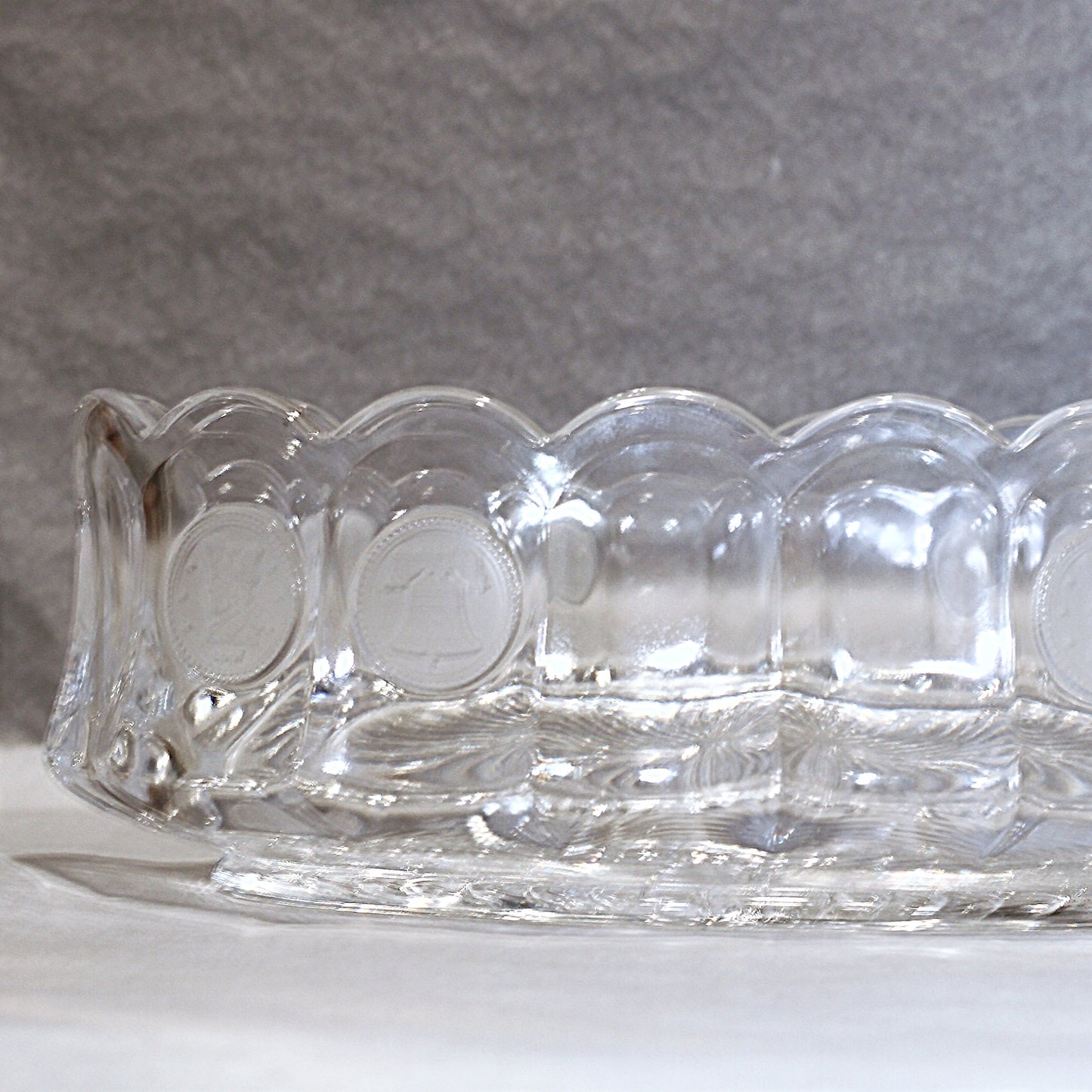 CLEAR COIN PATTERN Oval Bowl Circa 1958 - 1981