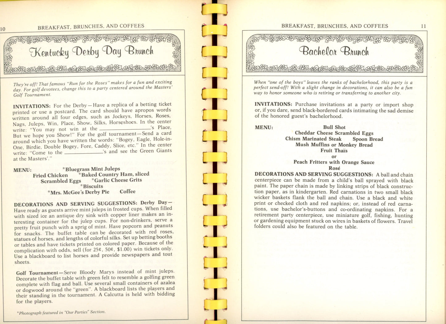 Party Potpourri: Parties & Menus Created by the Junior League of Memphis 1993 ©1971