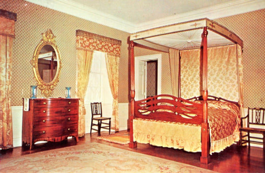 Montpelier Knox Mansion Gold Bedroom THOMASTON MAINE Vintage Postcard ©1970's