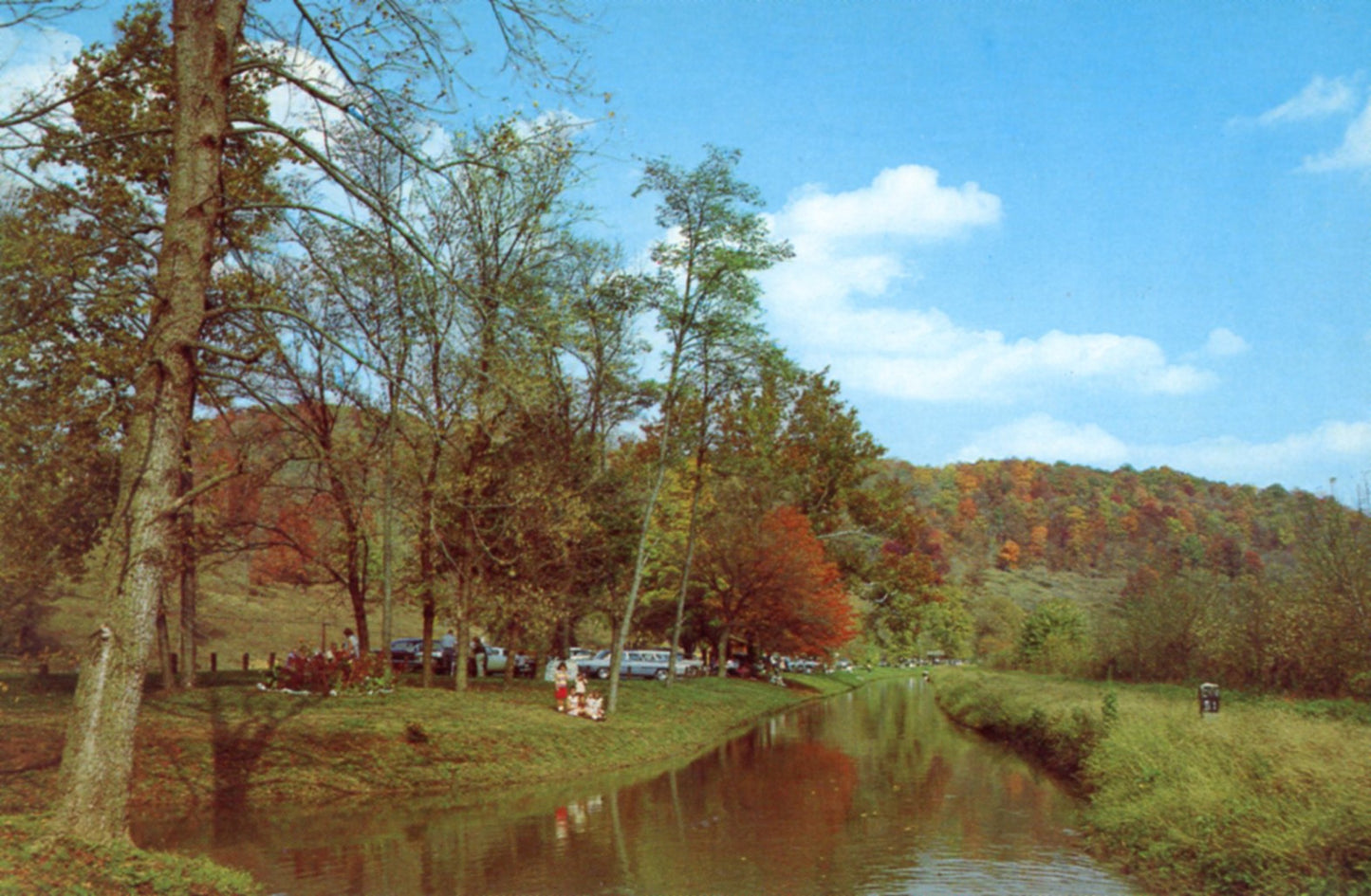 Roadside Park and Whitewater Canal METAMORA INDIANA Vintage Postcard