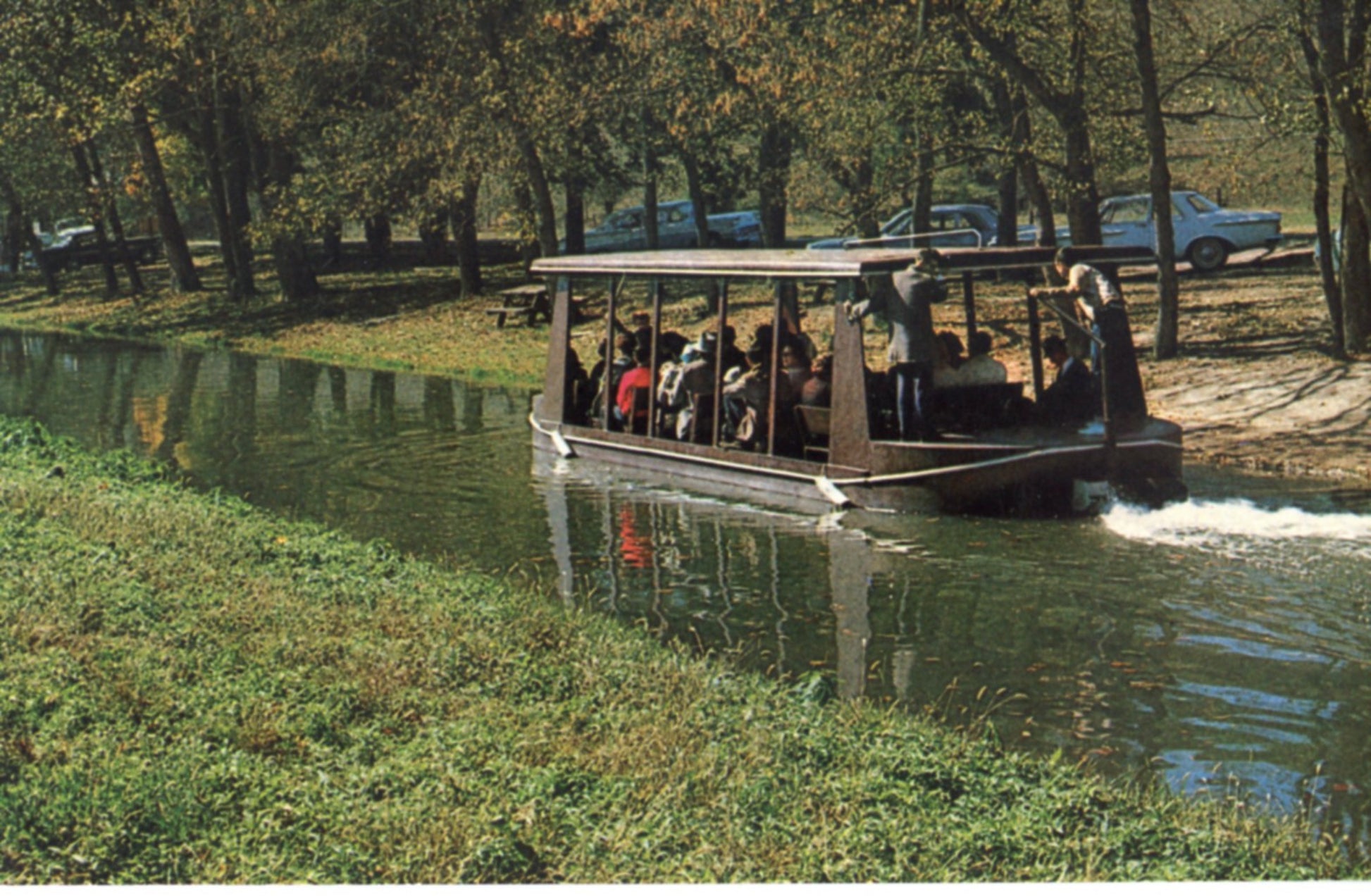 Canal Boat on Restored Whitewater Canal METAMORA INDIANA Vintage Postcard