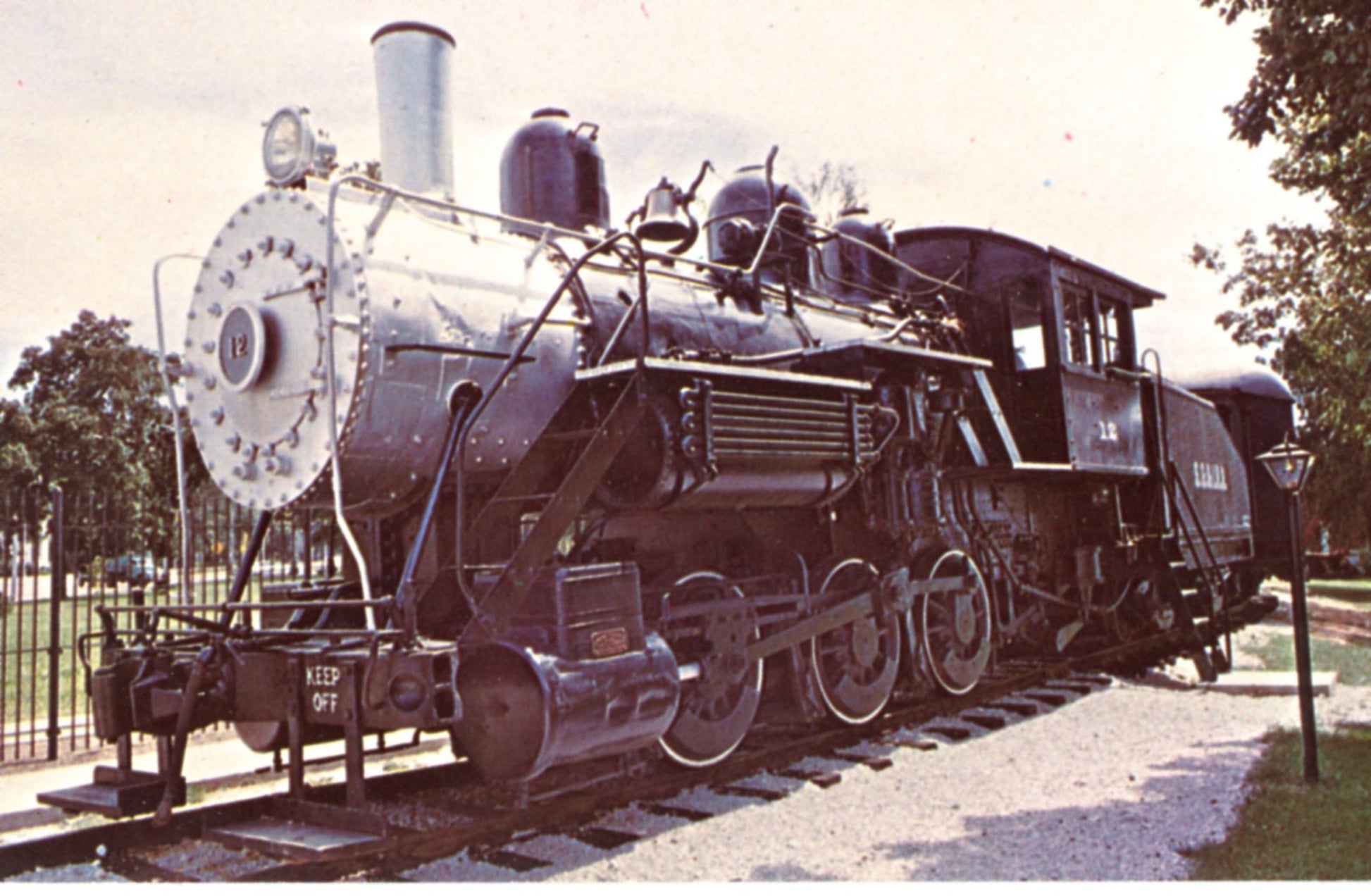 Railroad Steam Locomotive Museum of Arts and Sciences EVANSVILLE INDIANA Vintage Postcard