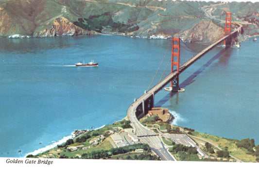 Golden Gate Bridge SAN FRANCISCO, CALIFORNIA Vintage Postcard
