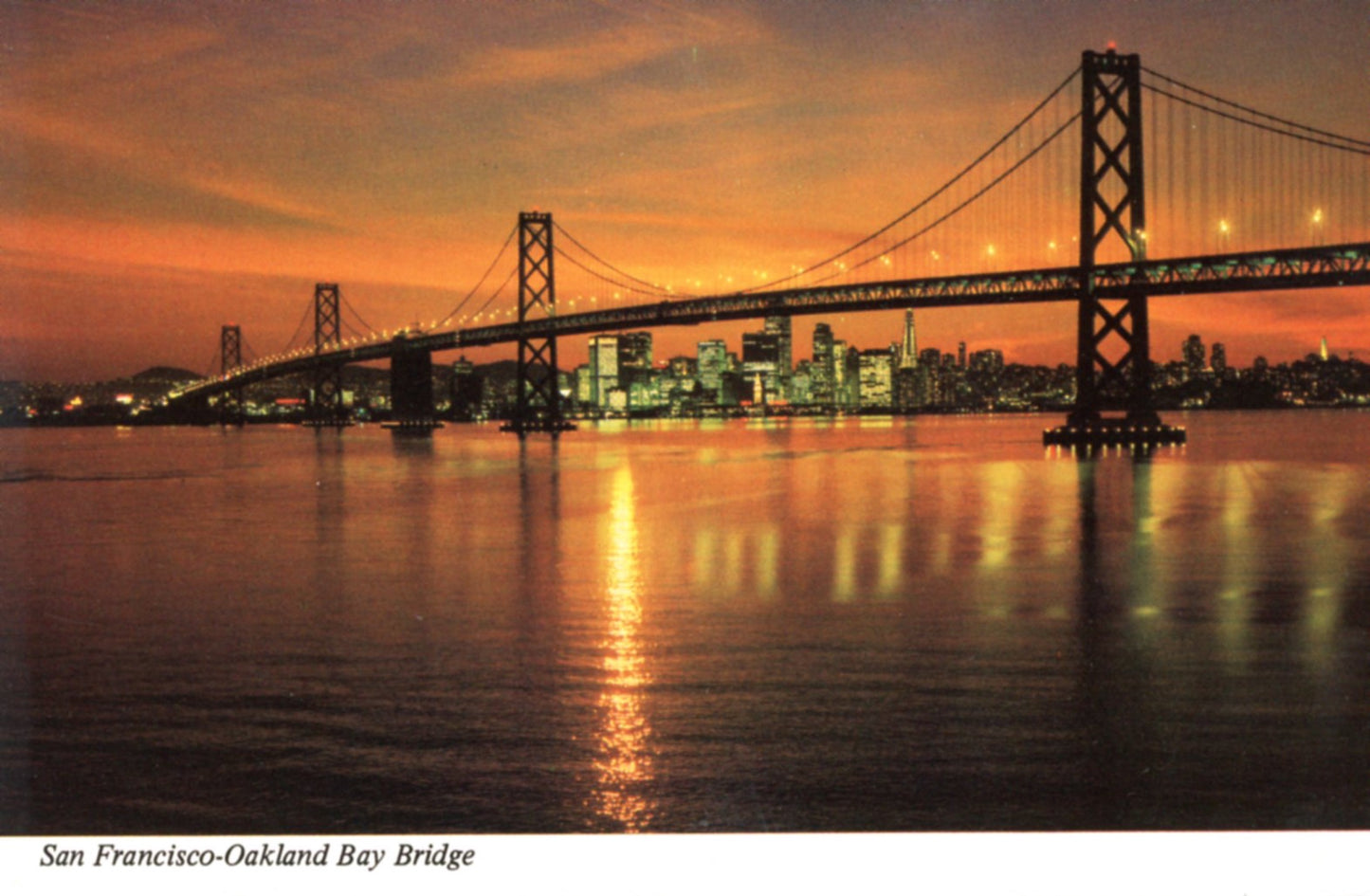 Oakland Bay Bridge SAN FRANCISCO, CALIFORNIA Vintage Postcard
