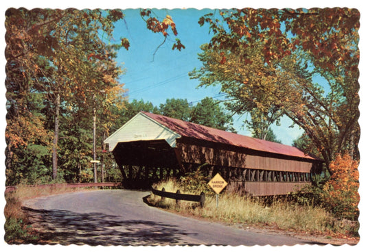 Old Covered Bridge MARIETTA OHIO Vintage Large Postcard 4" x 6"
