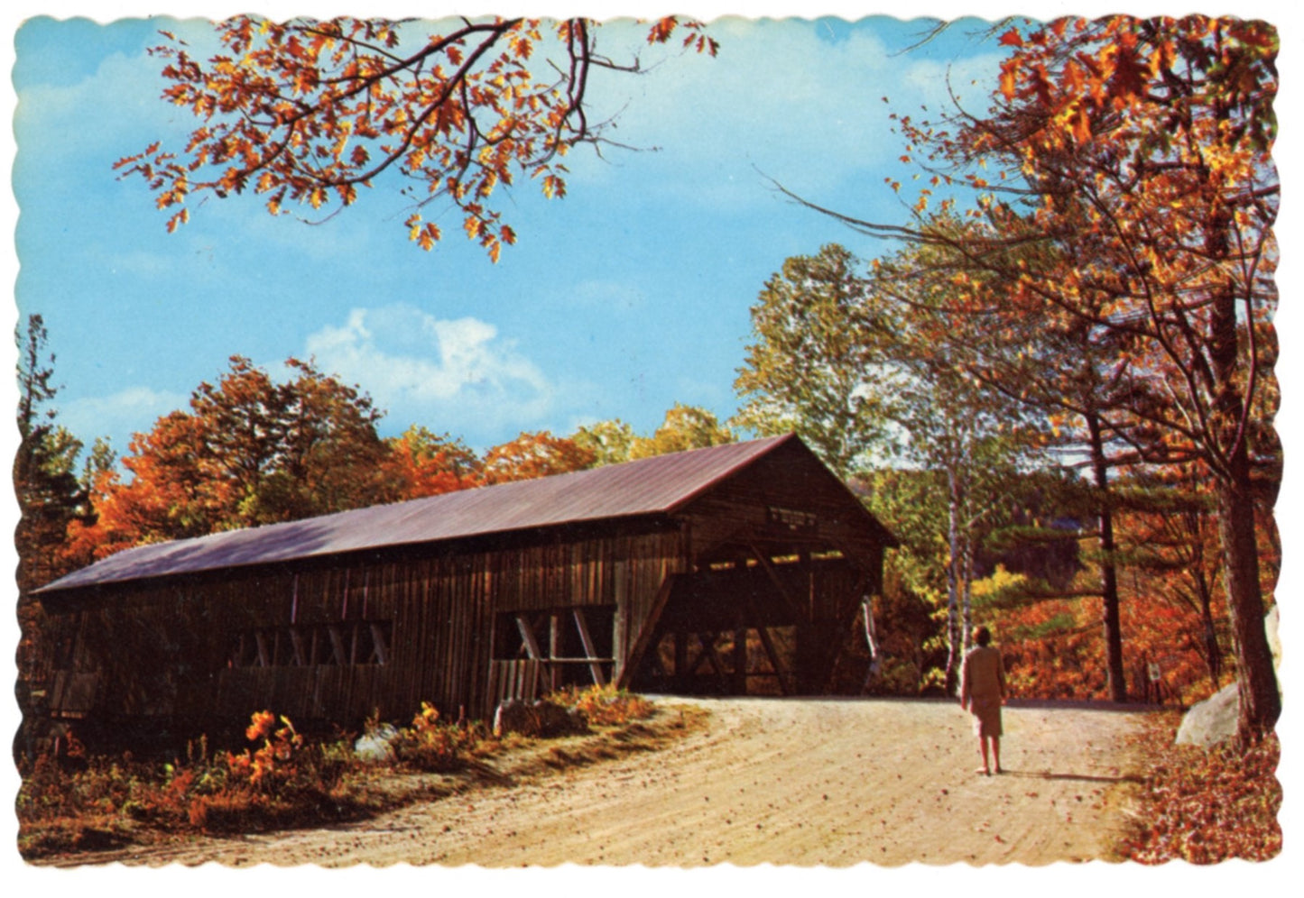 Old Ohio Covered Bridge #3 "Greetings from MARIETTA OHIO" Collection Large Vintage Postcard 4" x 6"