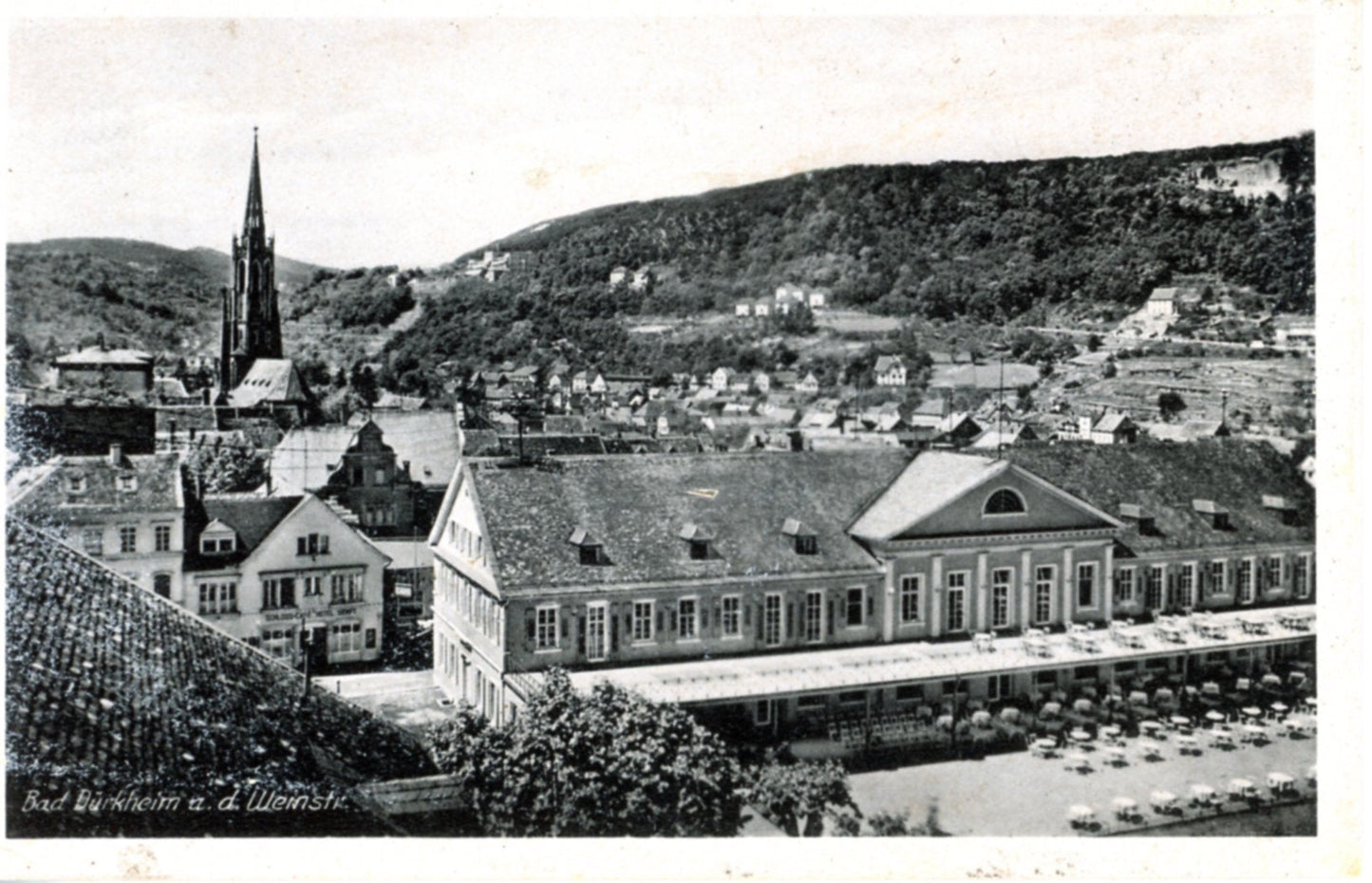 Aerial View of BAD DÜRKHEIM GERMANY a.d. Weinstraße Real Photo Postcard