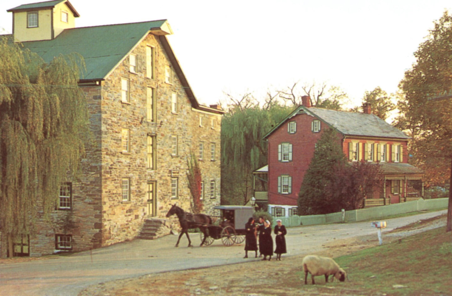 Ressler's Mill at Mascot RONKS PENNSYLVANIA Vintage Postcard