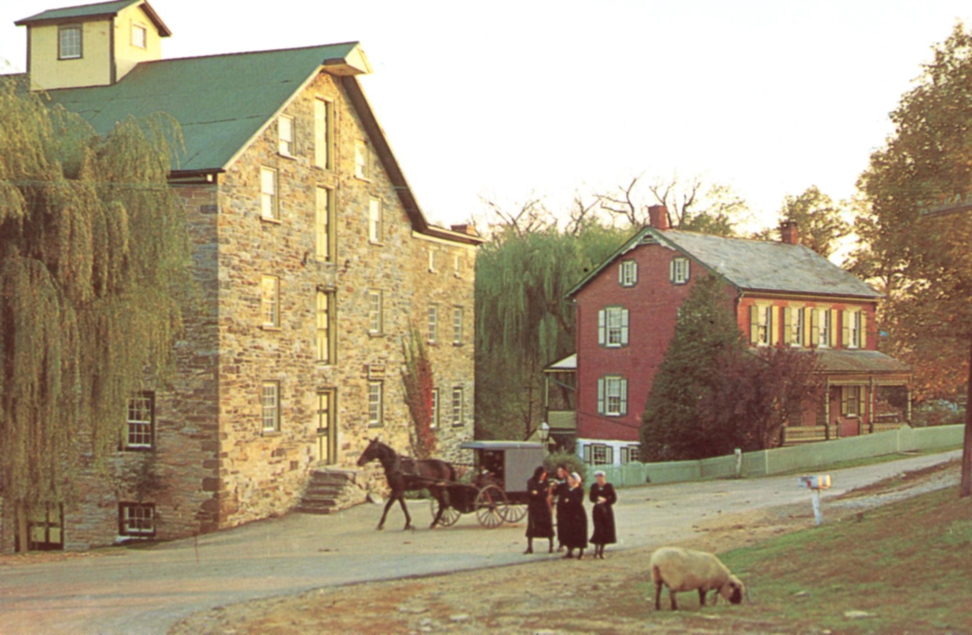 Ressler's Mill at Mascot RONKS PENNSYLVANIA Vintage Postcard