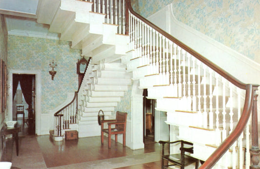 Montpelier Knox Mansion Main Hall Staircase THOMASTON MAINE Vintage Postcard ©1970's