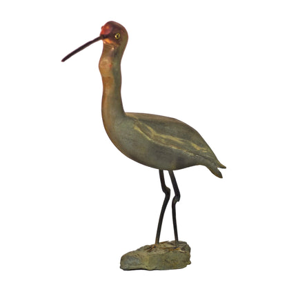 Signed Hand Carved and Painted Folk Art REDDISH EGRET SHOREBIRD 14” Tall by AL SCHATZLE