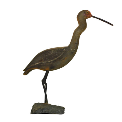 Signed Hand Carved and Painted Folk Art REDDISH EGRET SHOREBIRD 14” Tall by AL SCHATZLE