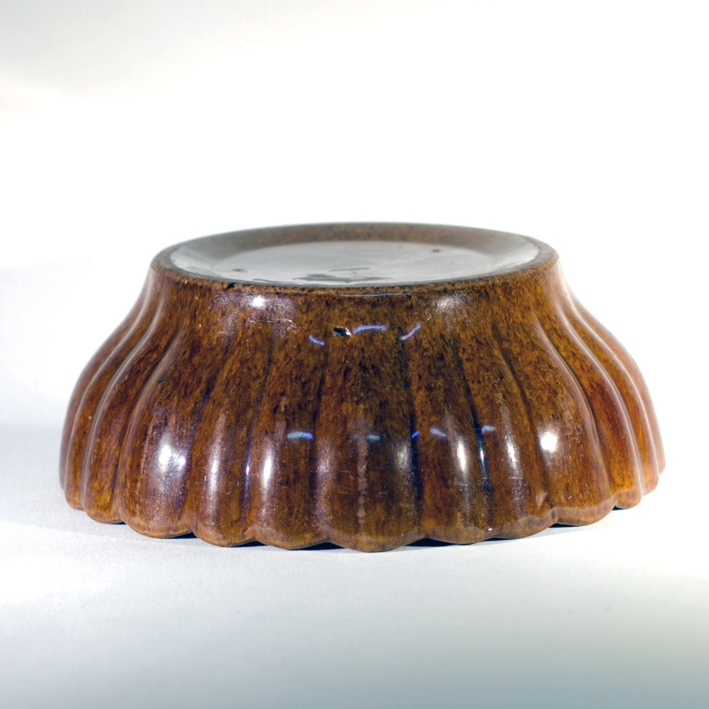 Antique AMERICAN ROCKINGHAM RIBBED BOWL Circa 1880 - 1900