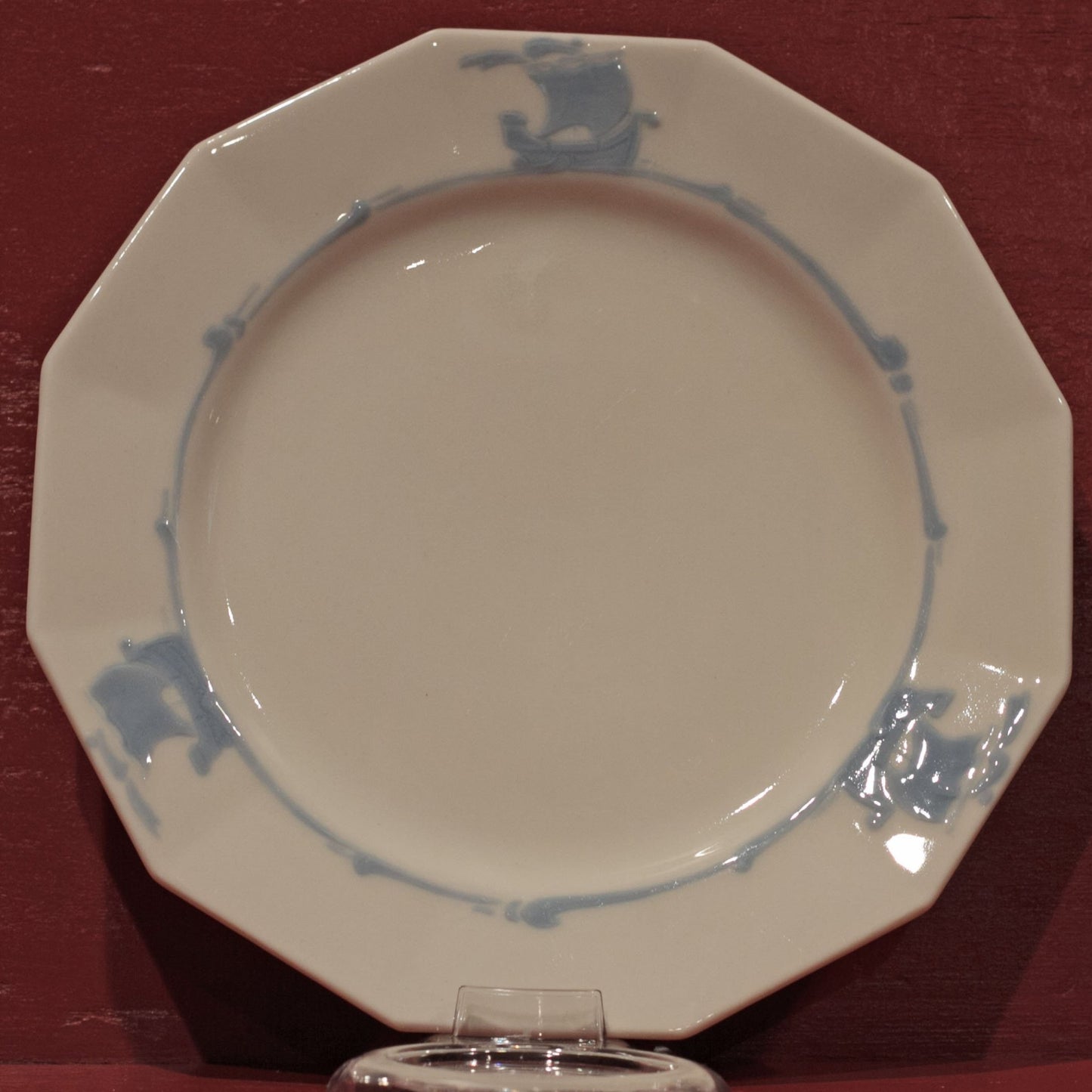 ROOKWOOD BLUE SAILING SHIPS SHIPWARE 8” Salad Plate Circa 1886