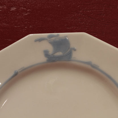 ROOKWOOD BLUE SAILING SHIPS SHIPWARE 8” Salad Plate Circa 1886