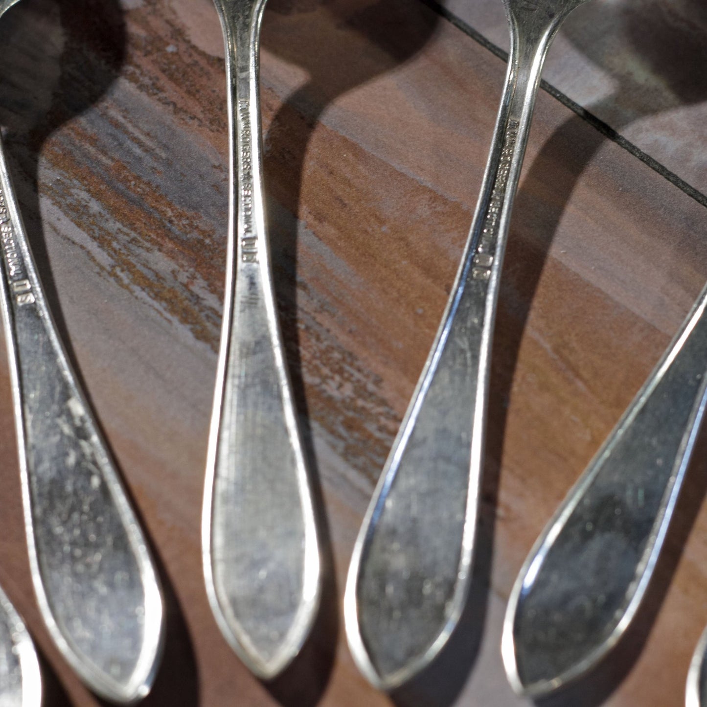 ROSEMARY SILVER PLATE TABLESPOONS Set of Six (6)