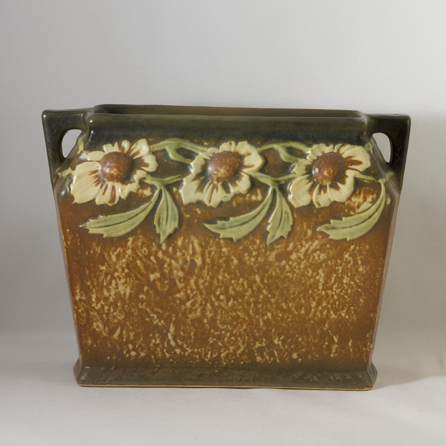 ROSEVILLE POTTERY Pillow Vase in Dahlrose Circa 1924